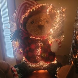 Sparkling Lighted Fiber Optic Bear